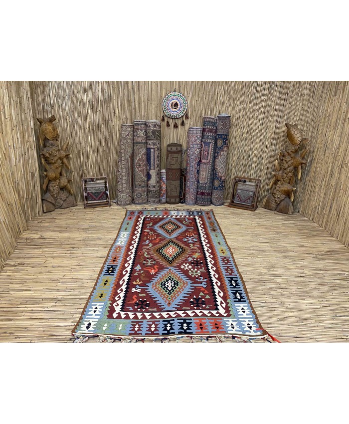 Handmade Turkish Kayseri Acrylic Original Kilim – FREE SHIPPING..!